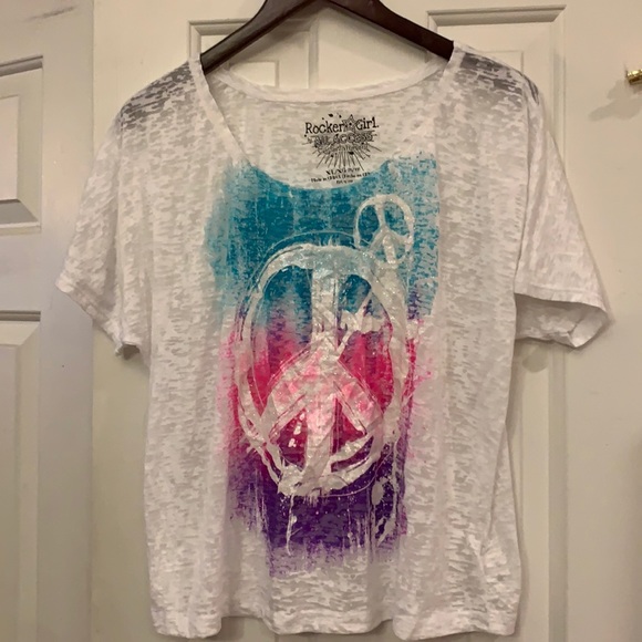 ALL ACCESS | Tops | 229 Rocker Girl All Access Entertainment Peace Sign ...